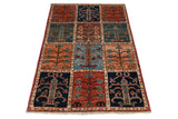 Handknuten Dehbaft Oriental carpet by Orientmattor, 128x84 cm, showcasing intricate traditional patterns and rich colors.