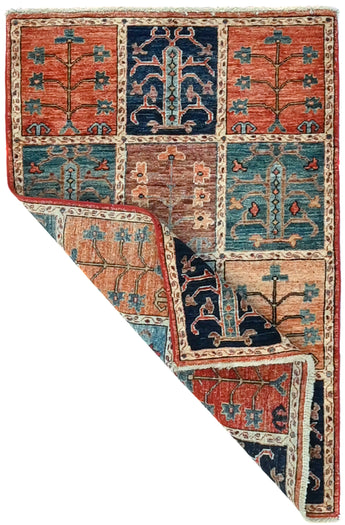 Orientmattor Handknuten Matta Dehbaft Oriental, classic carpet in 128x84 cm with intricate patterns and warm colors.