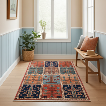 Handknuten Dehbaft Oriental carpet by Orientmattor, classic woven rug 128x84 cm with intricate patterns and rich colors.