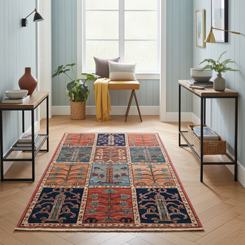 Handknuten Dehbaft Oriental rug by Orientmattor, classic carpet with intricate patterns, measuring 128x84 cm.
