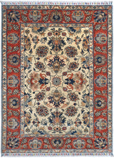 Handwoven Dehbaft Oriental carpet by Orientmattor, 146 x 106 cm, featuring intricate classic design and rich textile details.