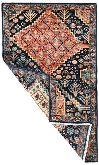 Handknuten oriental rug by Orientmattor, classic Dehbaft carpet measuring 148 x 87 cm with intricate patterns and rich colors.