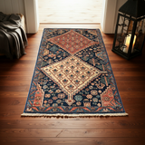 Orientmattor Handknuten Dehbaft Oriental rug, 148x87 cm, classic handcrafted carpet with intricate patterns and rich colors.