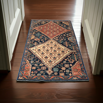 Orientmattor Handknuten Matta Dehbaft Oriental, classic carpet in 148x87 cm with intricate patterns and warm colors.