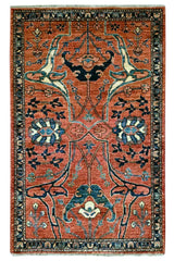 Handknuten Matta Dehbaft Oriental 156 x 98 cm Nr. 65597 - Orientmattor