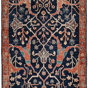 Orientmattor Handknuten Matta Dehbaft Oriental, 160x96 cm, featuring intricate woven patterns and traditional craftsmanship.