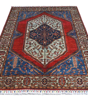 Handwoven Dehbaft Oriental rug by Orientmattor, classic style, 177 x 128 cm, detailed traditional carpet with intricate patterns.