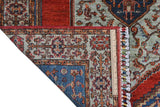 Handwoven Dehbaft Oriental rug by Orientmattor, classic carpet in beige and red, measuring 177 x 128 cm, detailed pattern design.