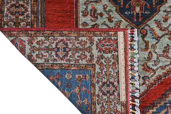 Handwoven Dehbaft Oriental rug by Orientmattor, classic carpet in beige and red, measuring 177 x 128 cm, detailed pattern design.