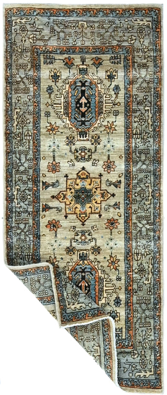 Orientmattor Handknuten Matta Dehbaft Oriental, classic carpet, 177 x 84 cm with intricate patterns and rich colors.