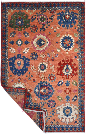 Orientmattor Dehbaft Oriental hand-knotted classic carpet, 179 x 119 cm with intricate traditional patterns.