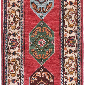 Orientmattor handknuten Dehbaft Oriental rug, classic carpet with intricate patterns, measuring 181 x 60 cm, in warm tones.