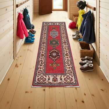 Handknuten Dehbaft Oriental rug by Orientmattor, classic carpet with intricate patterns, measuring 181 x 60 cm.