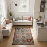 Orientmattor Dehbaft Oriental handwoven rug, classic carpet in 184x120 cm with intricate patterns and rich colors.