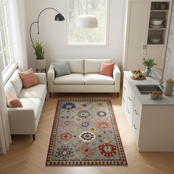 Orientmattor Dehbaft Oriental handwoven rug, classic carpet in 184x120 cm with intricate patterns and rich colors.