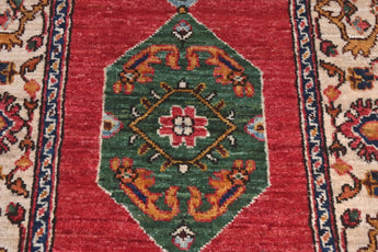 Handwoven Dehbaft Oriental rug by Orientmattor, classic 185x60 cm carpet with intricate patterns and rich colors.