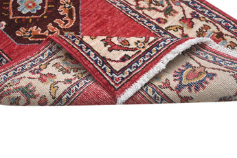 Handwoven Dehbaft Oriental handknuten rug, classic carpet from Orientmattor, 185 x 60 cm, detailed traditional design.