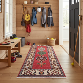 Handknuten Dehbaft Oriental rug by Orientmattor, 185x60 cm, featuring intricate traditional patterns in warm tones.