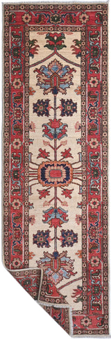 Orientmattor Handknuten Matta Dehbaft Oriental, classic carpet in beige with intricate patterns, measuring 239 x 83 cm.