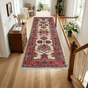 Orientmattor handknuten Dehbaft Oriental rug, classic carpet 239x83 cm with intricate patterns and rich colors.