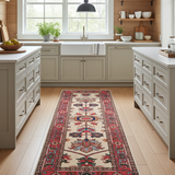 Handwoven oriental Dehbaft classic carpet by Orientmattor, 239x83 cm, featuring intricate patterns and rich colors.