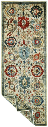 Orientmattor Handknuten Dehbaft Oriental rug, classic carpet with intricate patterns, 239 x 88 cm, detailed woven design.