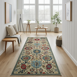 Orientmattor Handknuten Dehbaft Oriental rug, classic carpet in 239x88 cm with intricate patterns, detailed and colorful design.