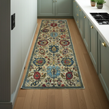 Orientmattor Handknuten Dehbaft Oriental carpet, classic design, 239 x 88 cm with detailed patterns and rich colors.