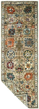 Handwoven Dehbaft Oriental rug by Orientmattor, classic carpet with intricate patterns, measuring 240 x 85 cm.