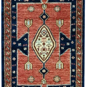 Handknuten Matta Dehbaft Oriental 90 x 64 cm Nr. 65598 - Orientmattor