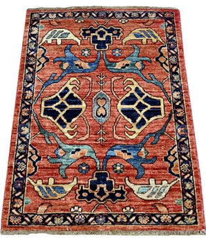 Handknuten Matta Dehbaft Oriental 95 x 70 cm Nr. 65602 - Orientmattor