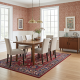 Orientmattor Handknuten Farahan Oriental rug, 274x183 cm, classic carpet with intricate patterns and rich colors.