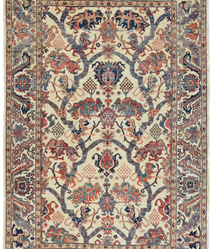 Orientmattor handknuten Farahan Oriental carpet, 286x181 cm, showcasing intricate patterns and rich traditional design.