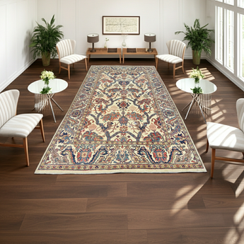 Orientmattor handknuten Farahan oriental rug, classic carpet with intricate patterns, measuring 286 x 181 cm.