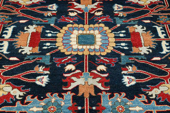 Orientmattor Handknuten Farahan Oriental rug, classic carpet in 294x244 cm with intricate patterns and rich colors.