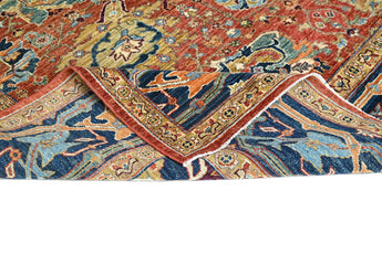 Orientmattor Handknuten Farahan Oriental carpet, classic design, 301x249 cm, detailed woven pattern, Nr. 65296.
