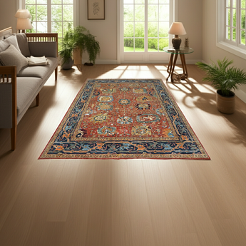 Orientmattor handknuten Farahan oriental carpet, 301x249 cm, showcasing intricate traditional patterns and rich colors.