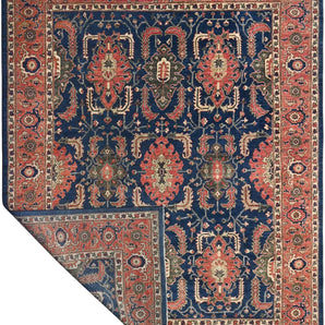 Handwoven Farahan Oriental carpet in classic design, 343x267 cm, by Orientmattor, showcasing intricate patterns and rich colors.