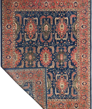 Handwoven Farahan Oriental carpet in classic design, 343x267 cm, by Orientmattor, showcasing intricate patterns and rich colors.