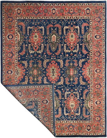 Handwoven Farahan Oriental carpet in classic design, 343x267 cm, by Orientmattor, showcasing intricate patterns and rich colors.