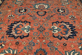 Orientmattor Handknuten Farahan Oriental rug, classic carpet with intricate patterns, measuring 431x306 cm.