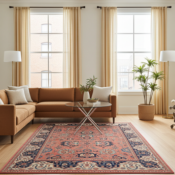 Orientmattor handknuten Farahan oriental carpet, 431 x 306 cm, showcasing intricate traditional design and rich colors.
