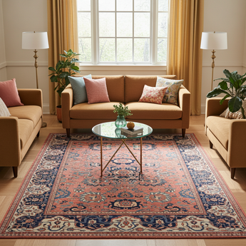 Handknuten Farahan Oriental rug by Orientmattor, classic carpet with intricate patterns, measuring 431 x 306 cm.