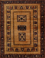 Handwoven Ghashghai Oriental rug by Orientmattor, classic woven carpet in 223x170 cm with intricate traditional patterns.