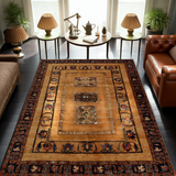 Handwoven Ghashghai Oriental rug from Orientmattor, classic carpet in 223x170 cm with intricate traditional patterns.