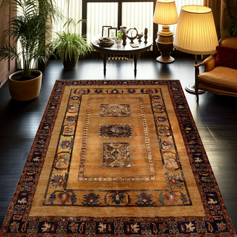 Handknuten Ghashghai Oriental rug from Orientmattor, 223x170 cm, with intricate traditional designs and rich colors.