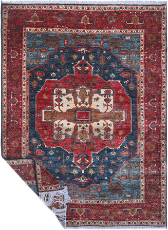 Handknuten Heriz Oriental rug, classic carpet from Orientmattor, 193x149 cm with intricate traditional patterns.
