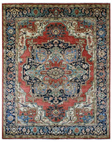 Handknuten Heriz Oriental rug in classic style, 306x245 cm, by Orientmattor, featuring intricate geometric patterns and rich colors.