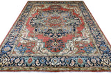 Handknuten Heriz Oriental carpet, 306x245 cm, classic design by Orientmattor, detailed woven pattern in warm tones.