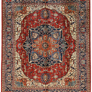 Handknuten Heriz Oriental rug, 308x250 cm, classic carpet by Orientmattor featuring intricate geometric patterns.